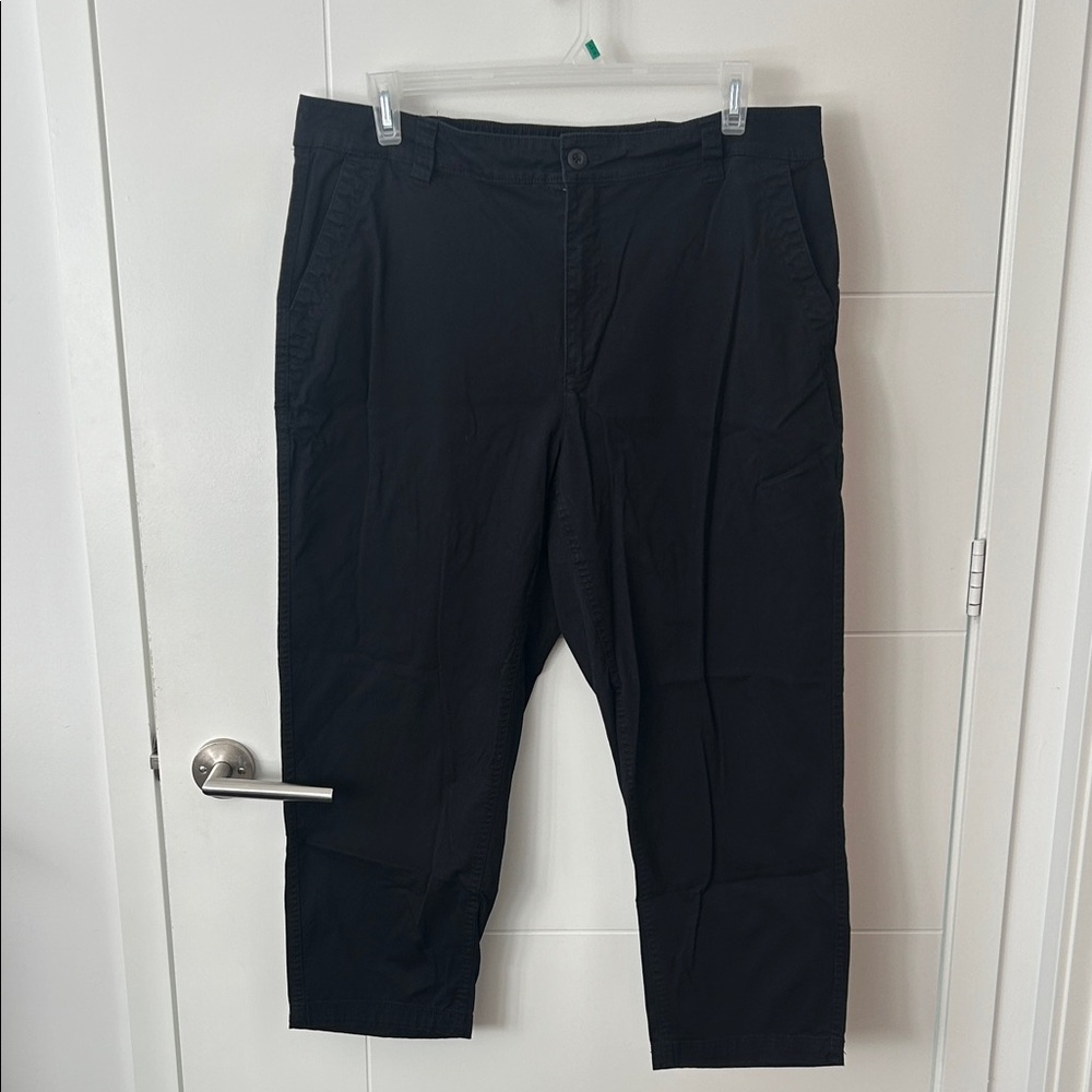 Old Navy Black Hugh Rise Straight Leg Chinos